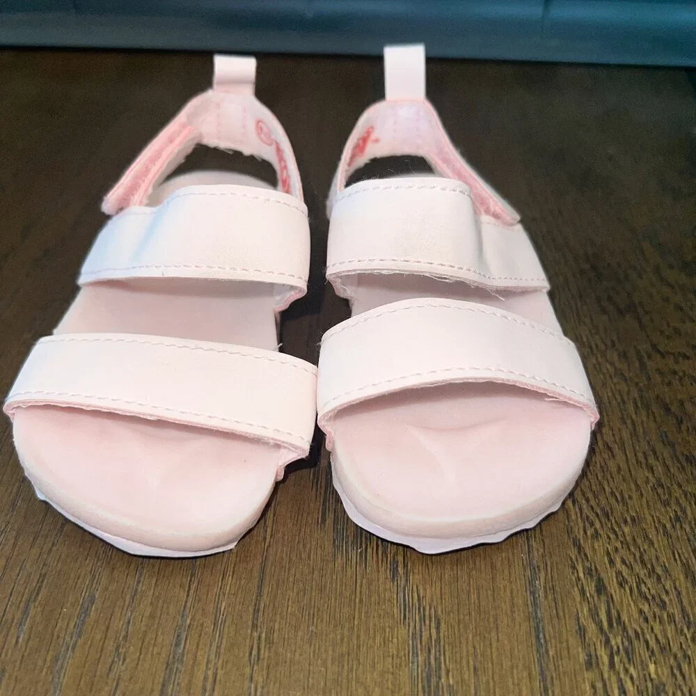 Nuby Baby Girl Light Pink Strappy Sandals Size 2